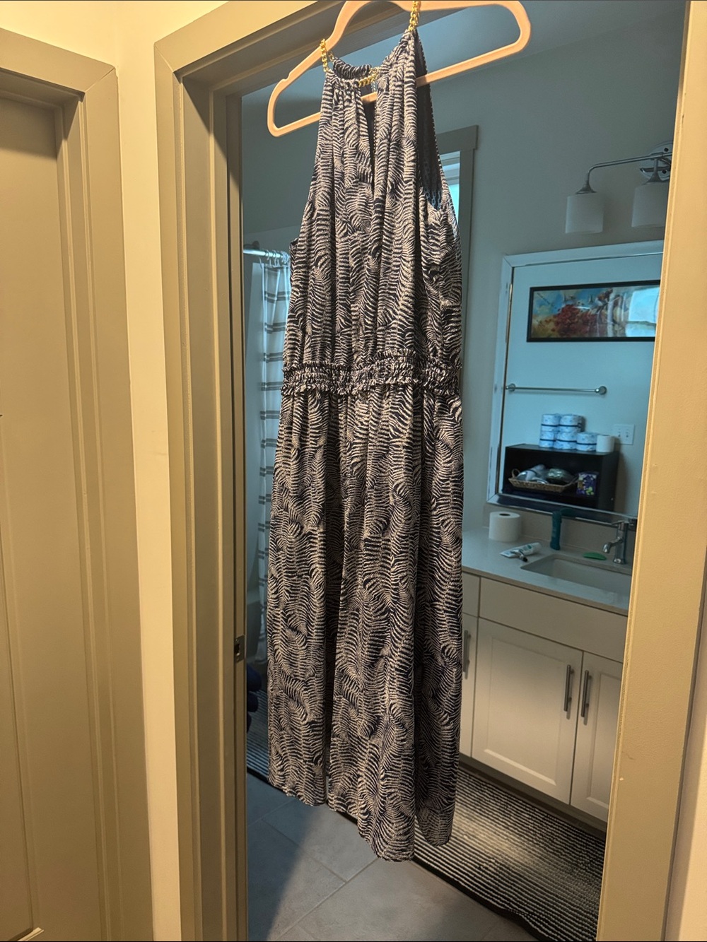 Michael Kors blue midi dress